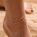 Multi-layer stacked ankle chain trendy chain beach foot accessory multi-piece set
