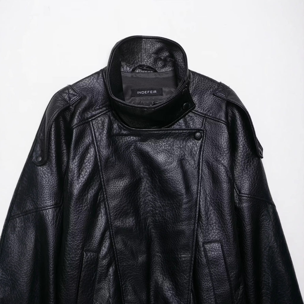 Casual Street Fashion  Faux Leather  Zipper  Stand-up Collar  Jacket