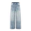 Casual Washed Denim Pants for Men and Women
