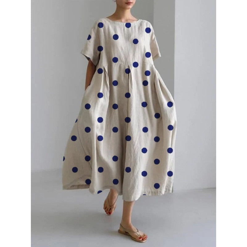 3D printing imitation cotton craft casual fashion women's dress
