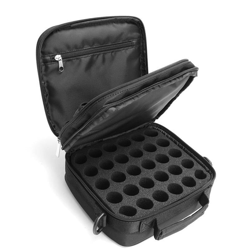 42 Bottles Essential Oil Carrying Case Make Up Storage Bag Double Zipper Cosmetic Bag 3 Colors For Traveling Sturdy