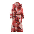 Fashion Belt Silk Texture Dress