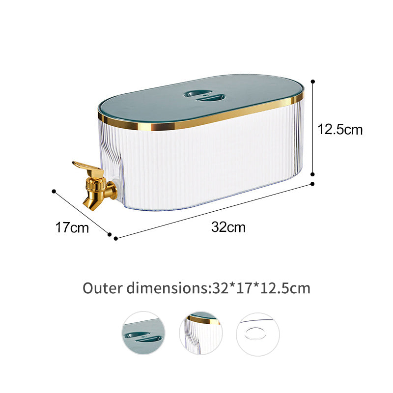 Refrigerator cold water bottle with faucet, large capacity, high temperature resistant picnic drink bucket