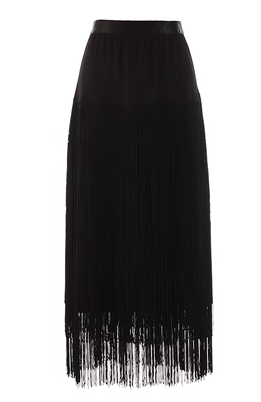 Design sense niche fashion three-layer fringed dark wind skirt female drapery straight tube bag MIDI skirt female summer