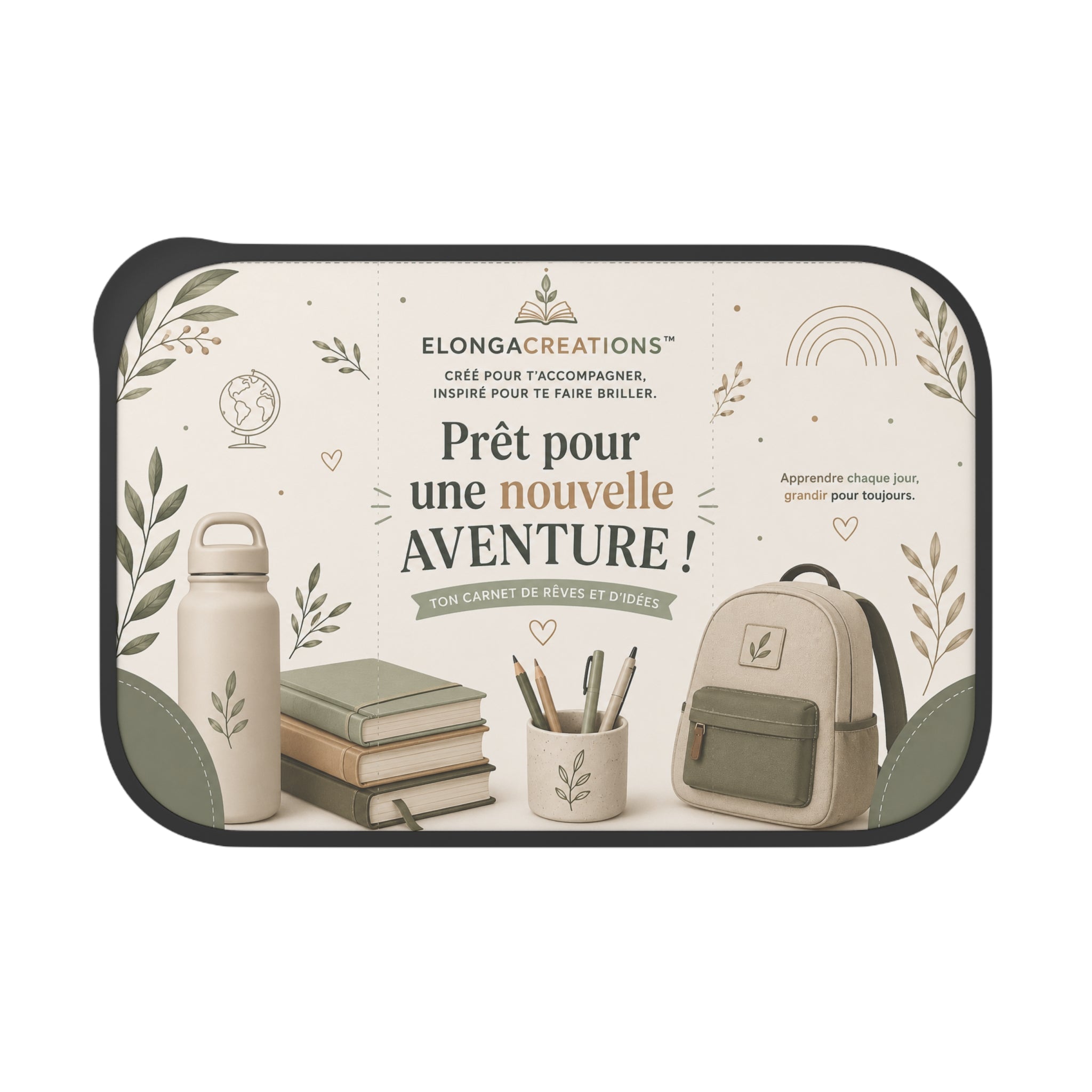 PLA Bento Box with Band and Utensils