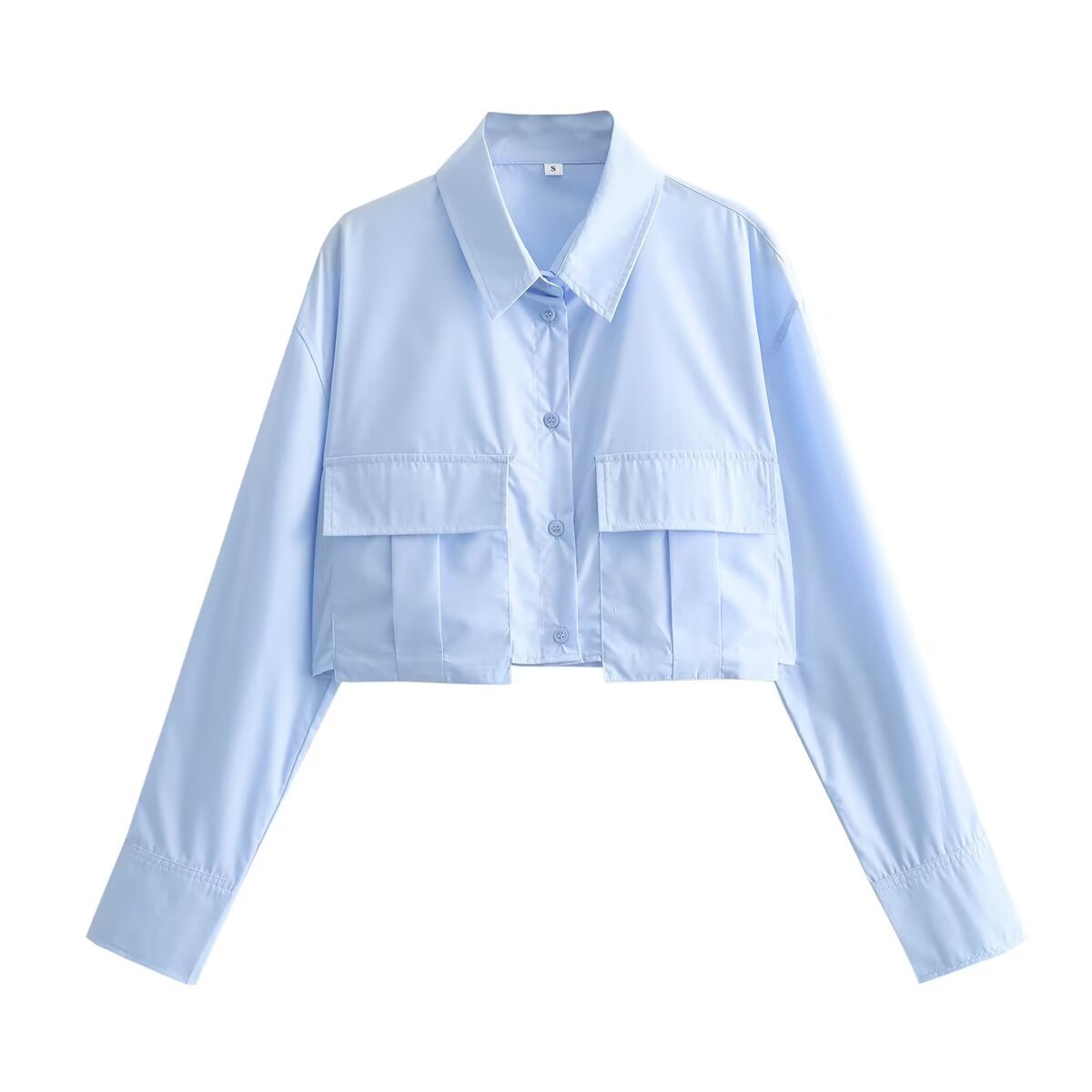 Women's Fashion Casual Pocket Decorated Shirt