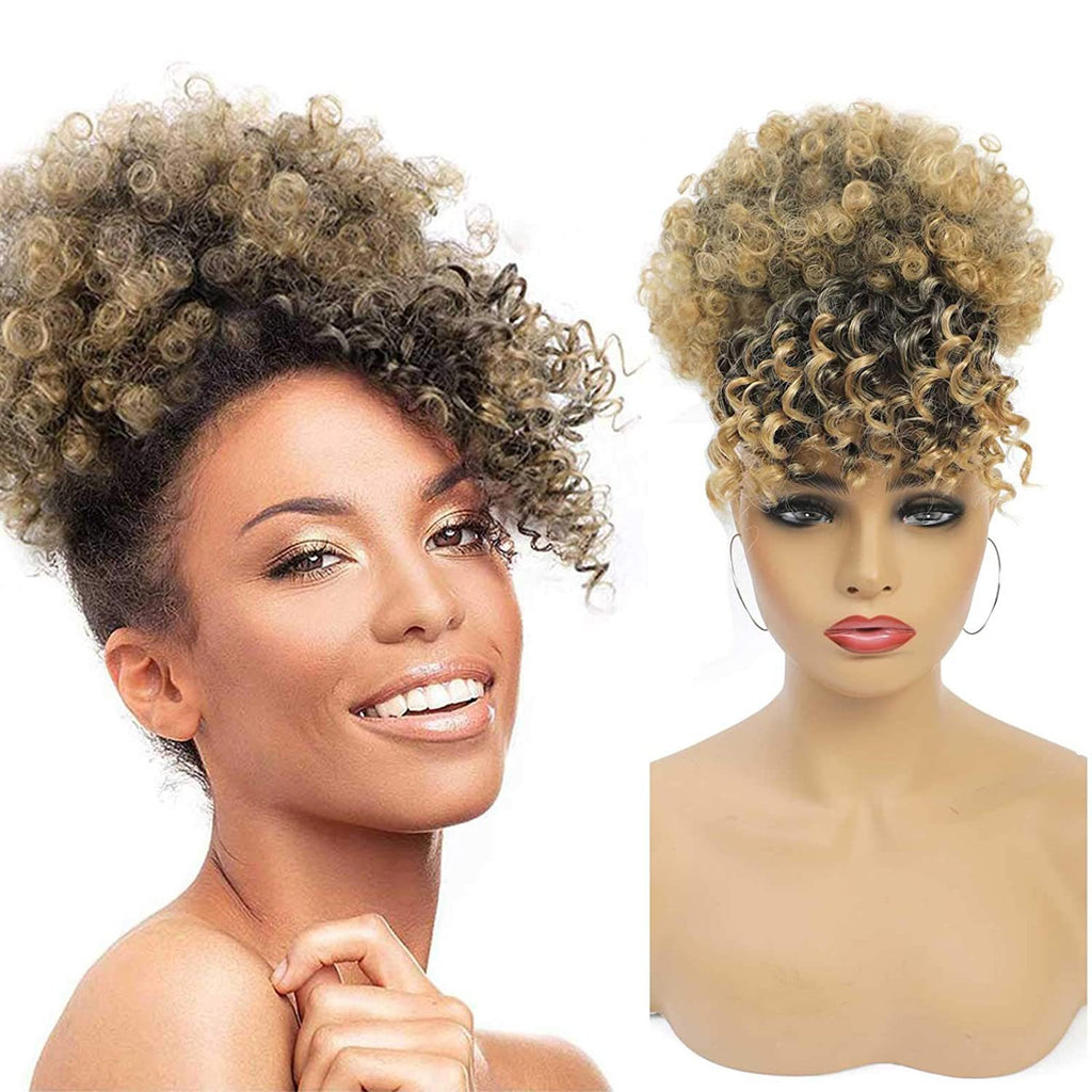 The Royal Puff – Curly Synthetic Updo Wig