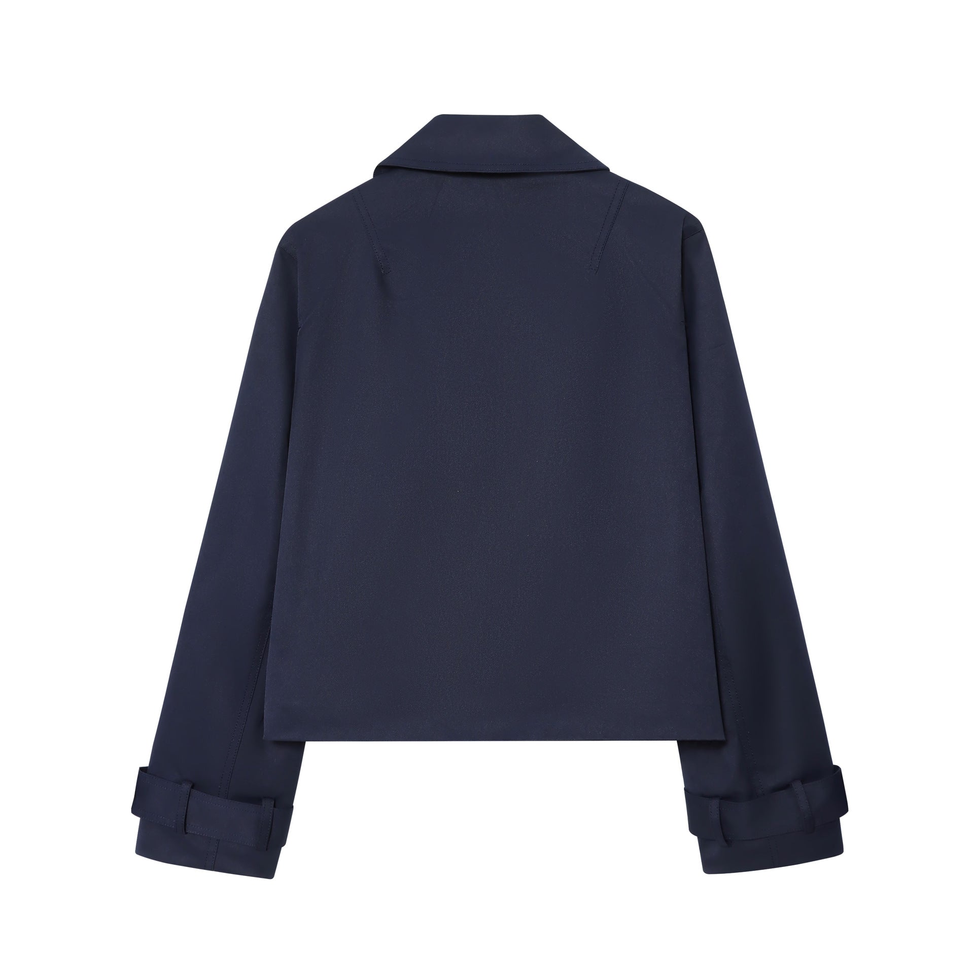 Women's Fashion Casual Turn-down Collar Double-breasted Short Jacket
