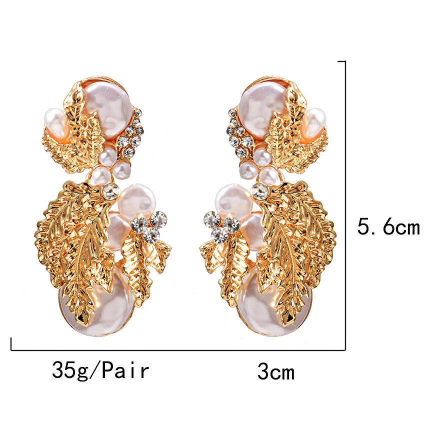 Fashion earrings ZA exaggerated pearl jewelry
