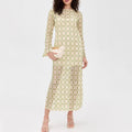 Elegant Long Sleeve Split Dress for Women - Casual Vacation Fashion StyleTrendy Dress
