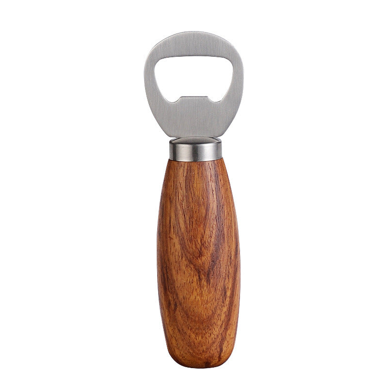 304 stainless steel beer bottle opener, household beer bottle opener, kitchen rosewood manual creative bottle opener