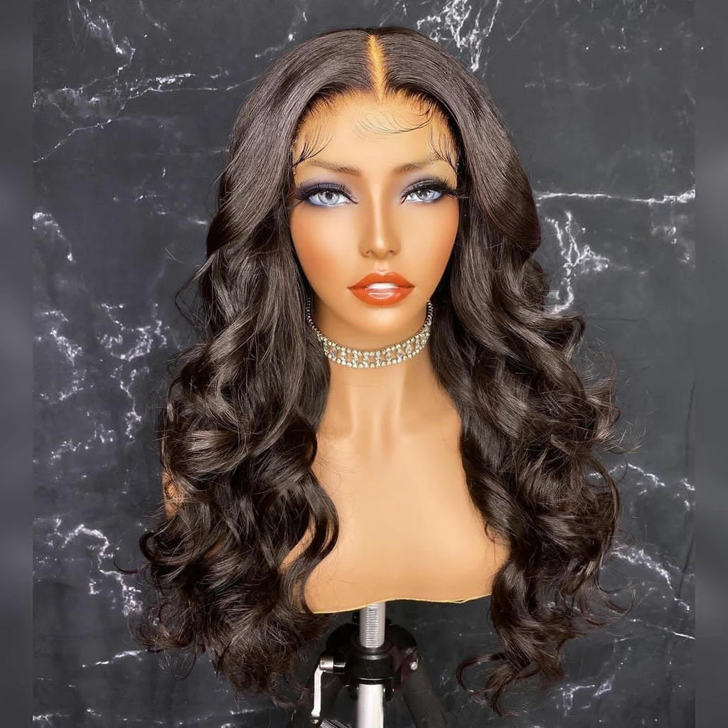 The Midnight Glam Waves – Long Curly Lace Front Synthetic Wig