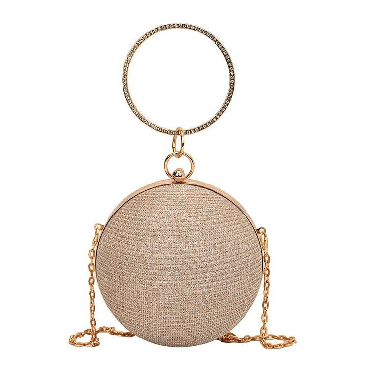 Personalized Design Spherical Bag Women Bag Fashion Portable Small Round Bag Diamond Starry One Shoulder Evening Bag