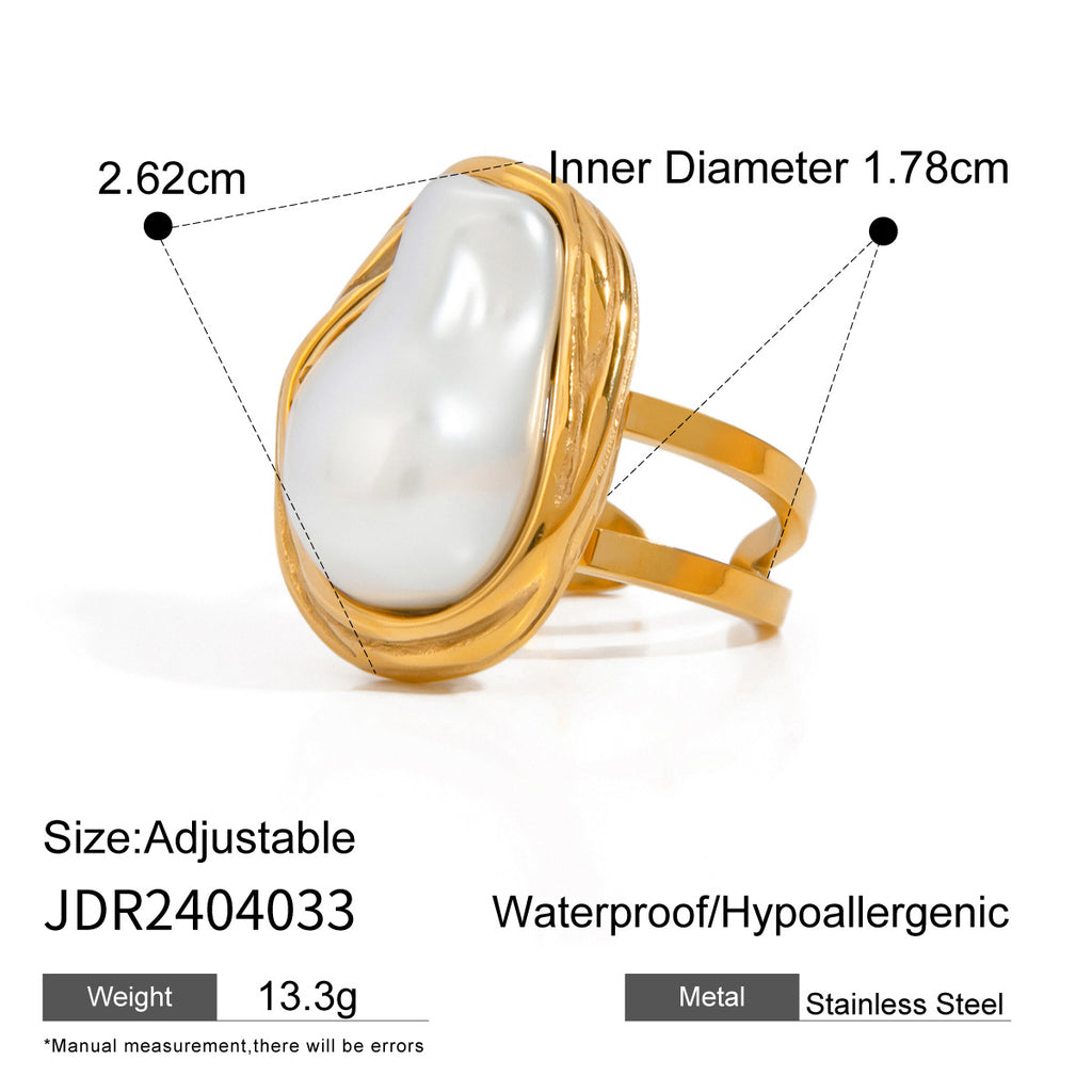 Stainless steel open ring for women's fashion ring
