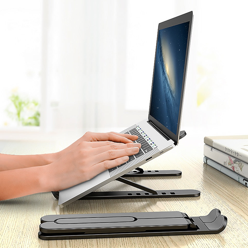 Stand Foldable Height Adjustable Support Base Computer Cooling Stand Hollow Design Holder