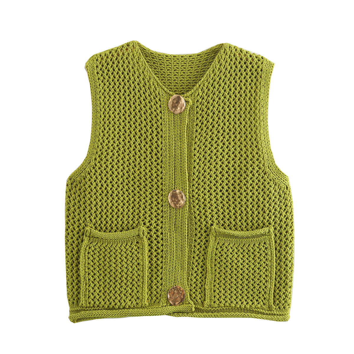 Women's streetwear fashion crochet hollow vest