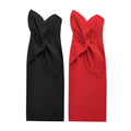 Women's Clothing Front Bow Decorated Pencil Dress