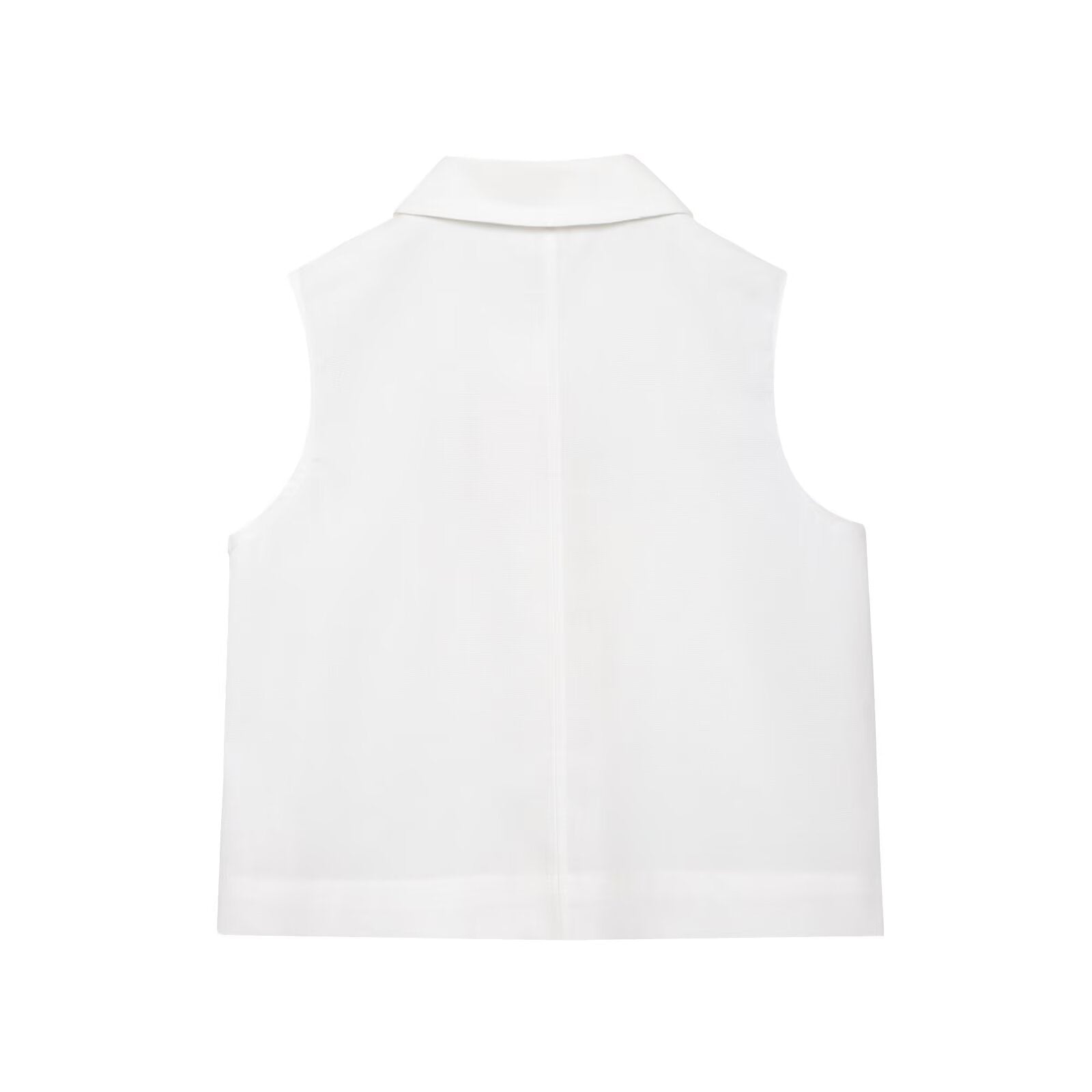 Women's Fashion Patch Pocket Vest + Belted Casual Shorts