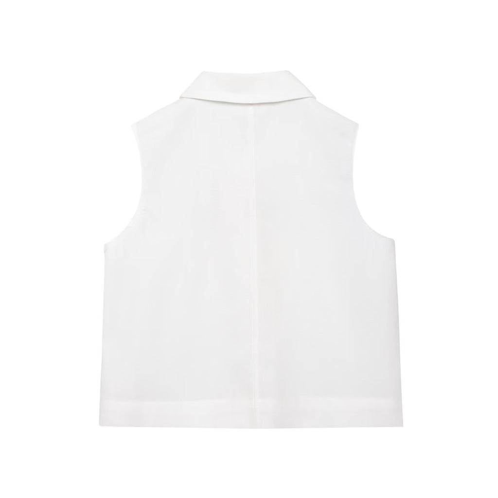Women's Fashion Patch Pocket Vest + Belted Casual Shorts