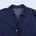 Casual wide sleeved denim embellished shirt