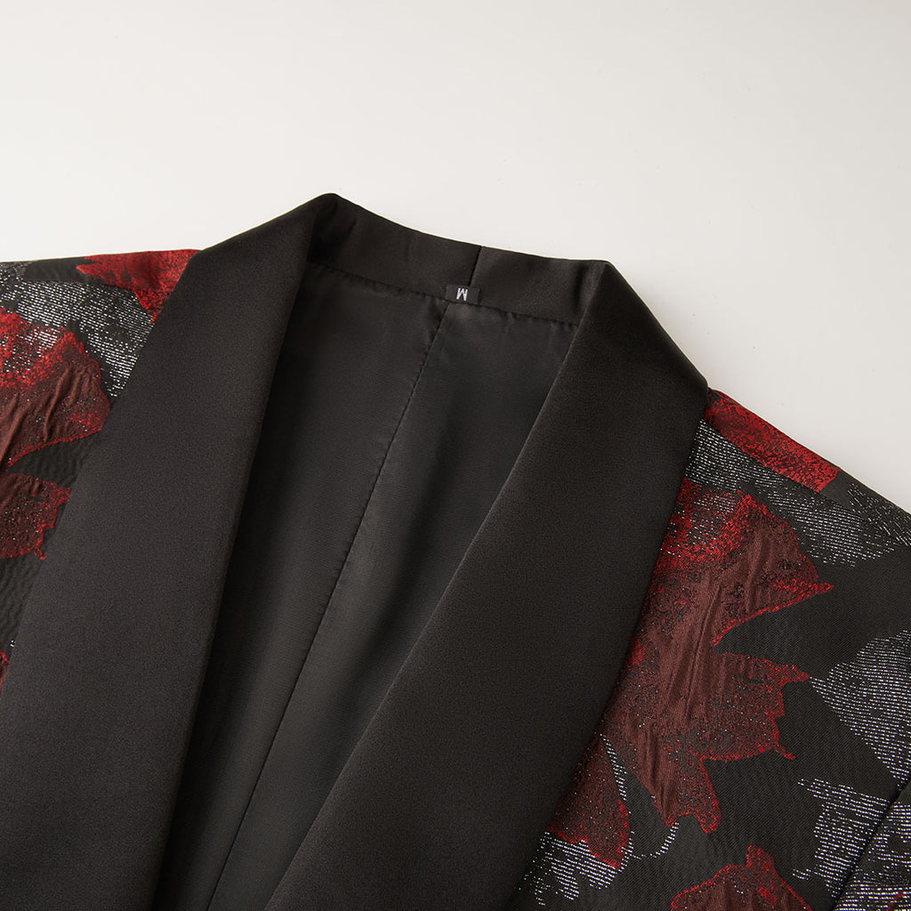 Veste jacquard homme - Col fruité, style britannique casual