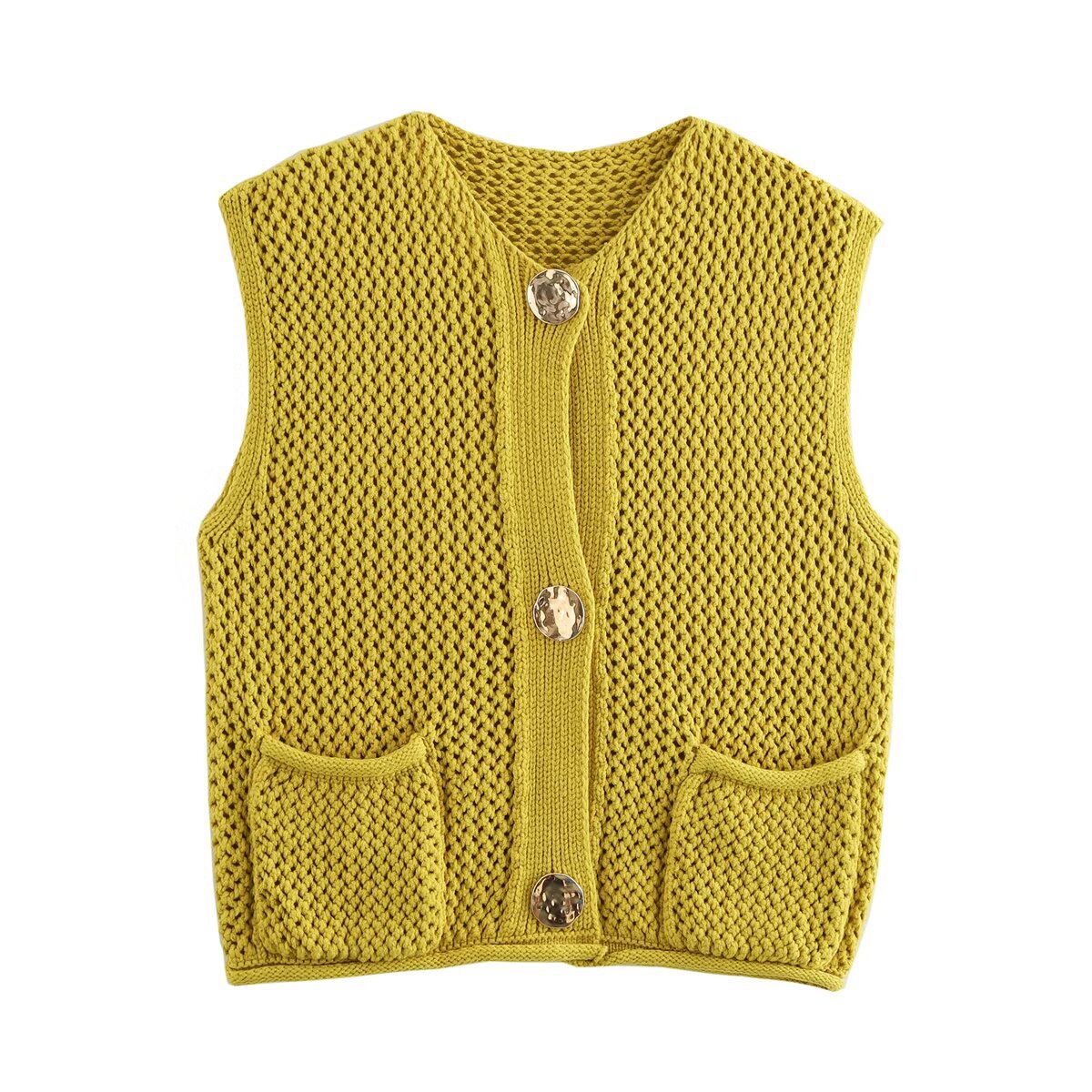 Women's streetwear fashion crochet hollow vest