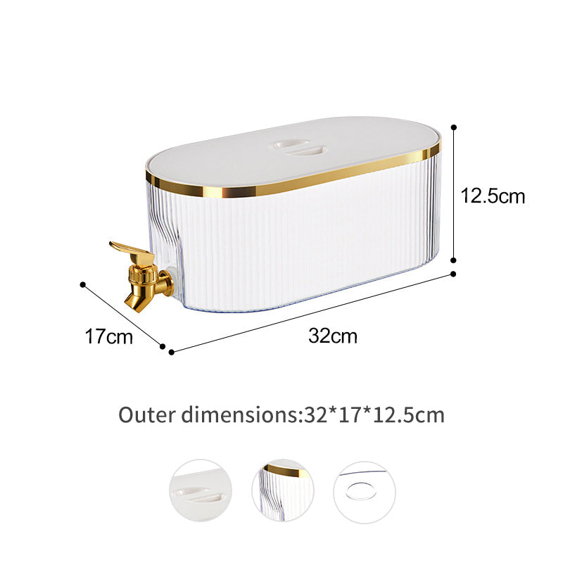 Refrigerator cold water bottle with faucet, large capacity, high temperature resistant picnic drink bucket
