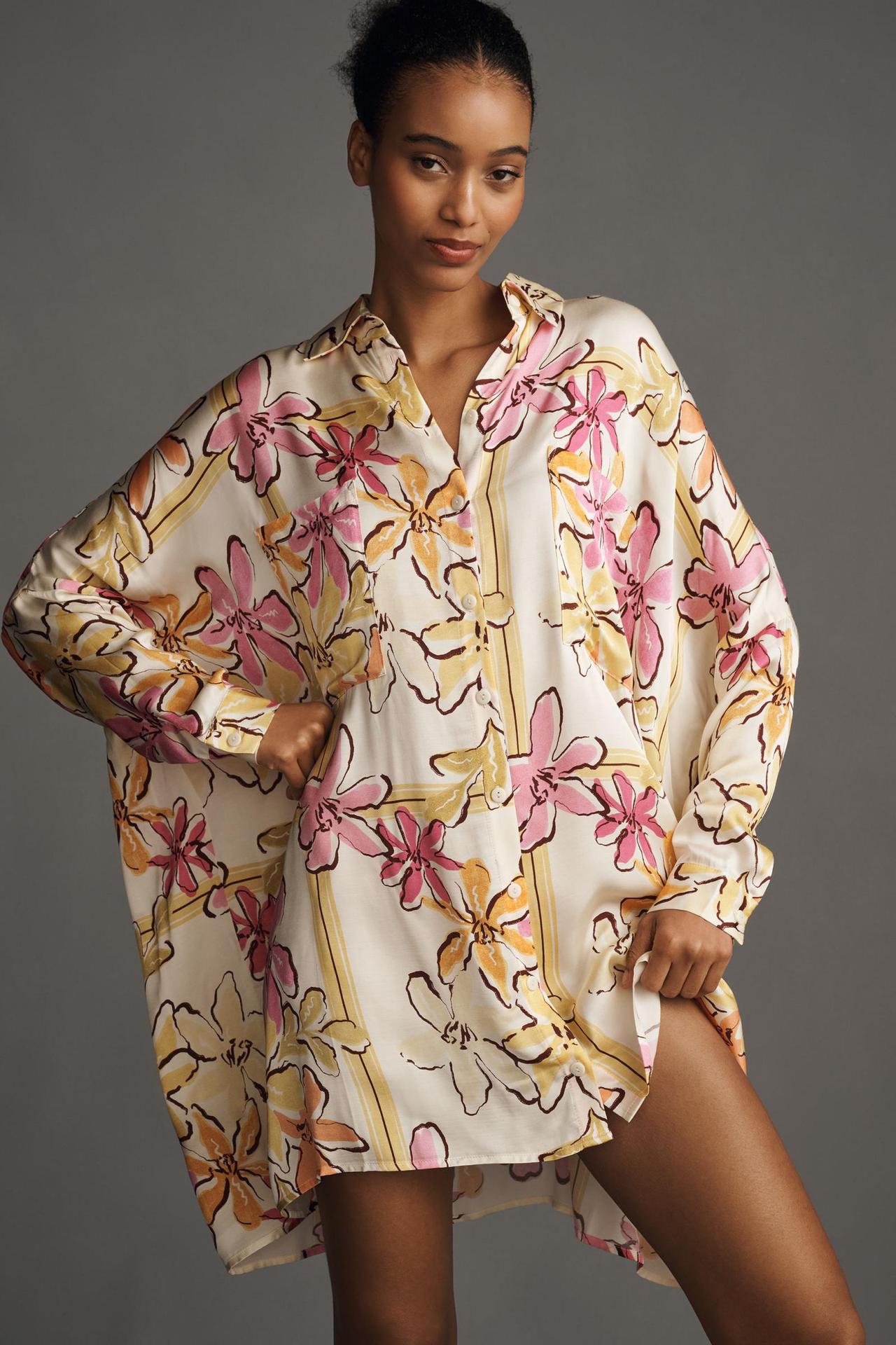 Graffiti cardigan long sleeved casual fashion printed shirt skirt for women