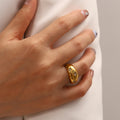Hexagram zircon ring