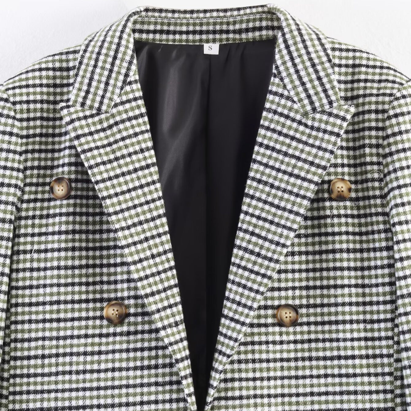 Casual asymmetrical checkered suit