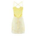 Elegant Classic 3D Flower Corset Dress with Steel Boning Women's Dress