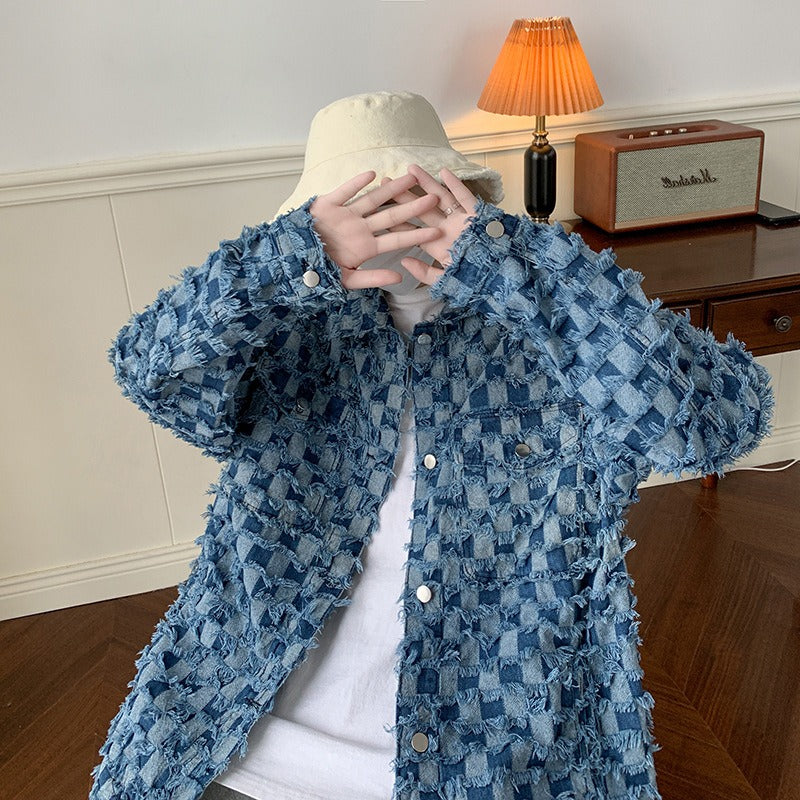 Snowflake denim jacket loose casual cardigan jacket