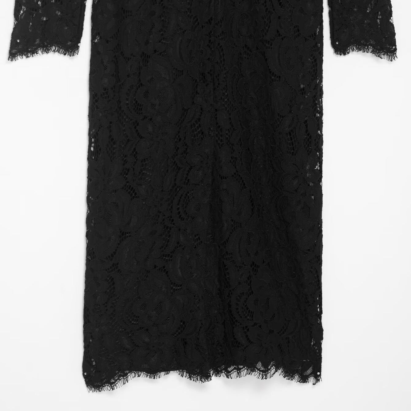 Chic Lace Midi Dress Women's Fashion Style Casual Dress