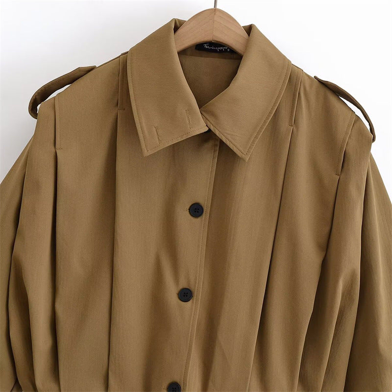 Style Women's Fashion Casual Loose Long Sleeve High Neck Jacket