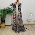 Wrinkled Robe Coat Cloak Printed Women's Fashion