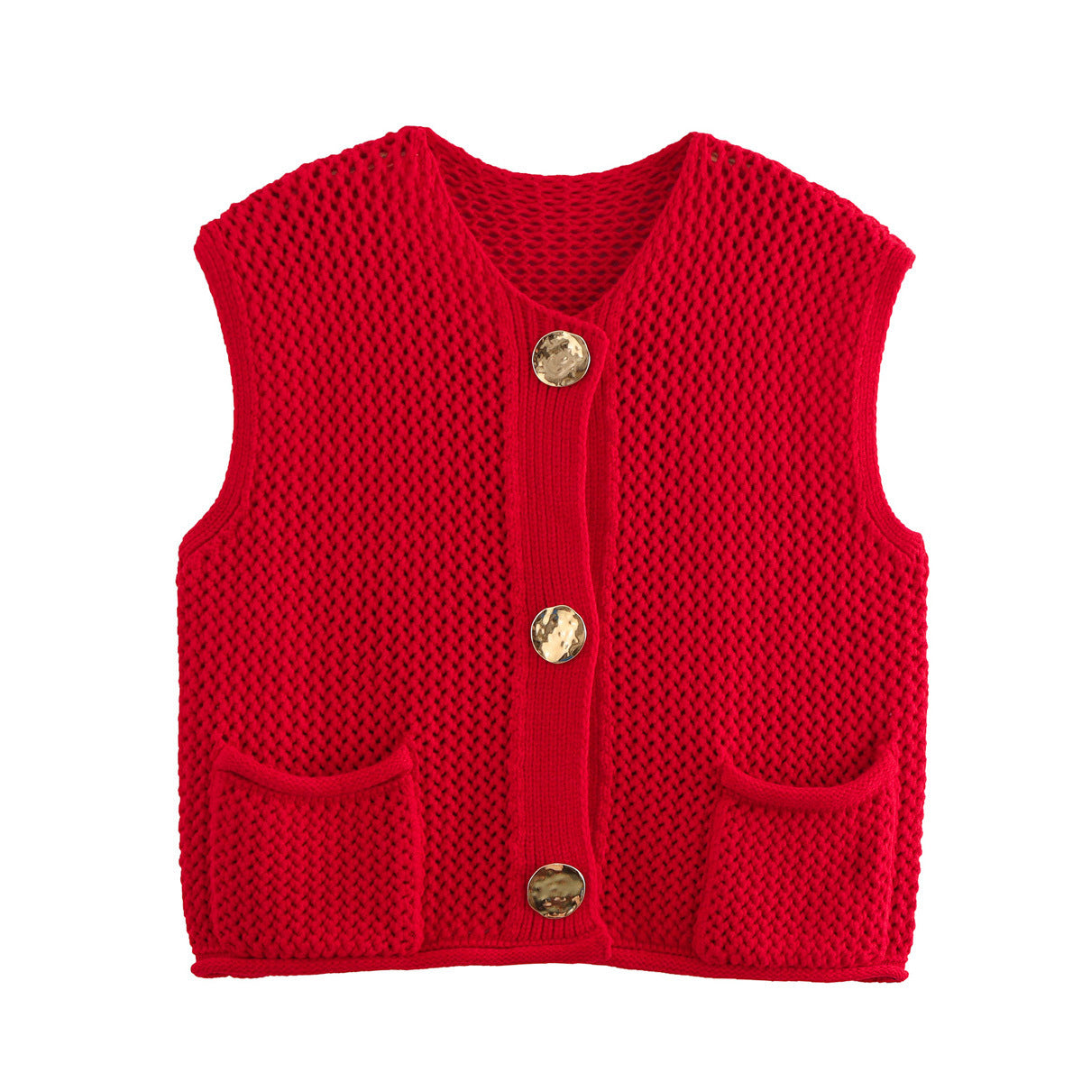 Women's streetwear fashion crochet hollow vest