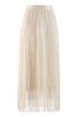 Design sense niche fashion three-layer fringed dark wind skirt female drapery straight tube bag MIDI skirt female summer