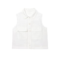 Women's Fashion Patch Pocket Vest + Belted Casual Shorts