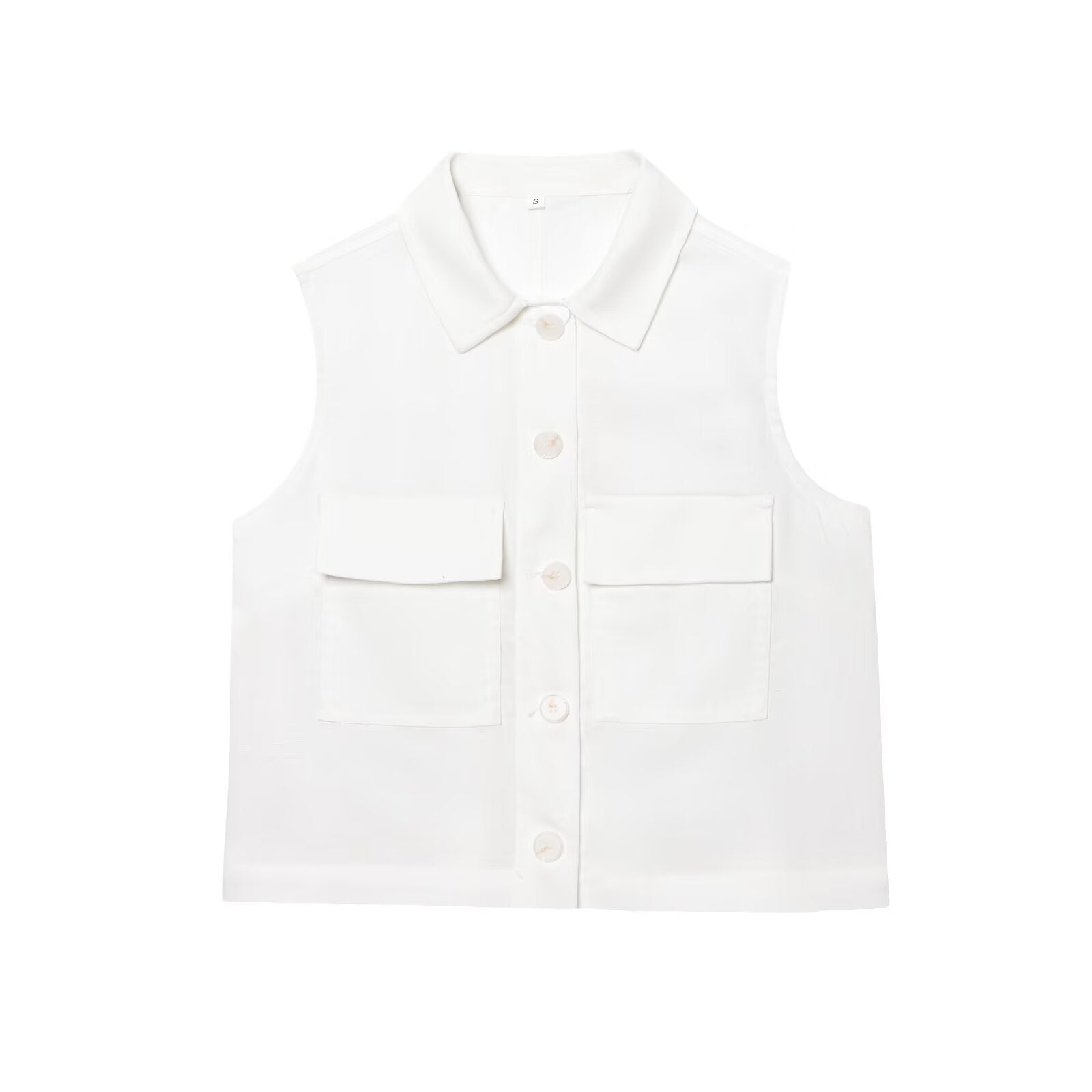 Women's Fashion Patch Pocket Vest + Belted Casual Shorts