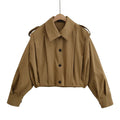 Style Women's Fashion Casual Loose Long Sleeve High Neck Jacket