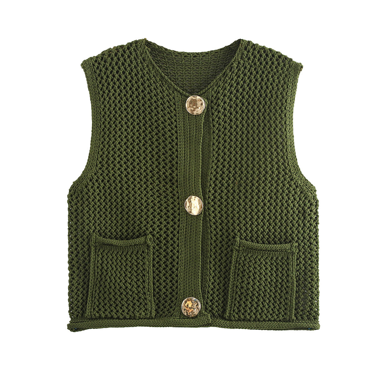 Women's streetwear fashion crochet hollow vest