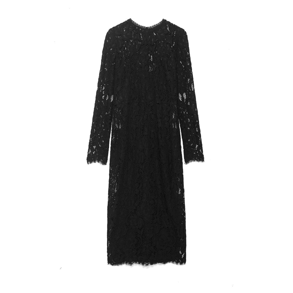 Chic Lace Midi Dress Women's Fashion Style Casual Dress
