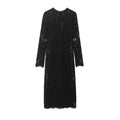 Chic Lace Midi Dress Women's Fashion Style Casual Dress
