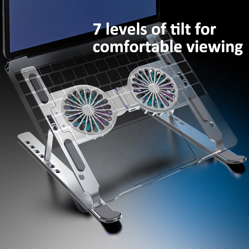 C9 Computer Bracket Aluminum Alloy Notebook Bracket Folding Fan Cooling Increased  Bracket