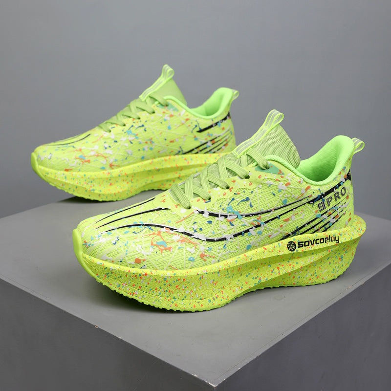 Självlysande Splatter-Print Casual Sneakers