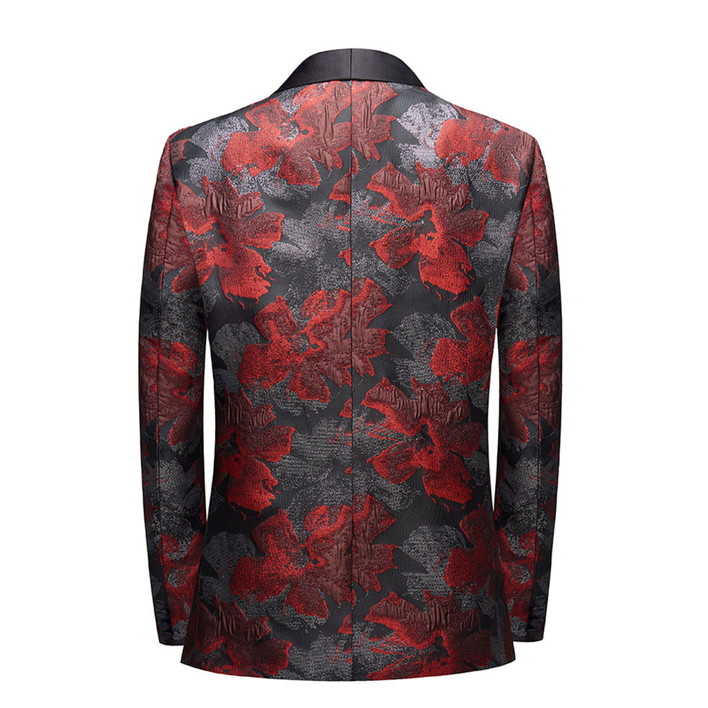 Veste jacquard homme - Col fruité, style britannique casual