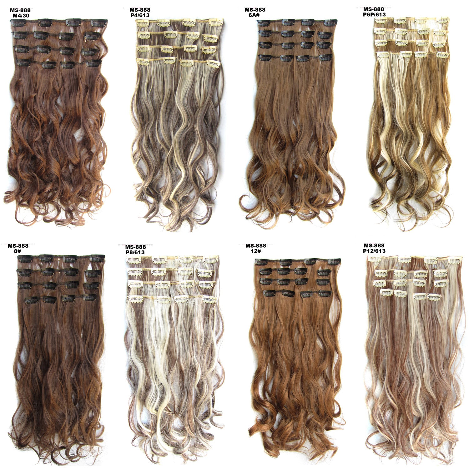Wig hair extension piece female wig ultra realistic long curly hair without trace invisible hair extension card hair set 7 pieces