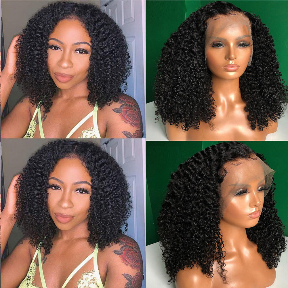 The Defined Curl Bob – Curly Lace Front Synthetic Wig r
