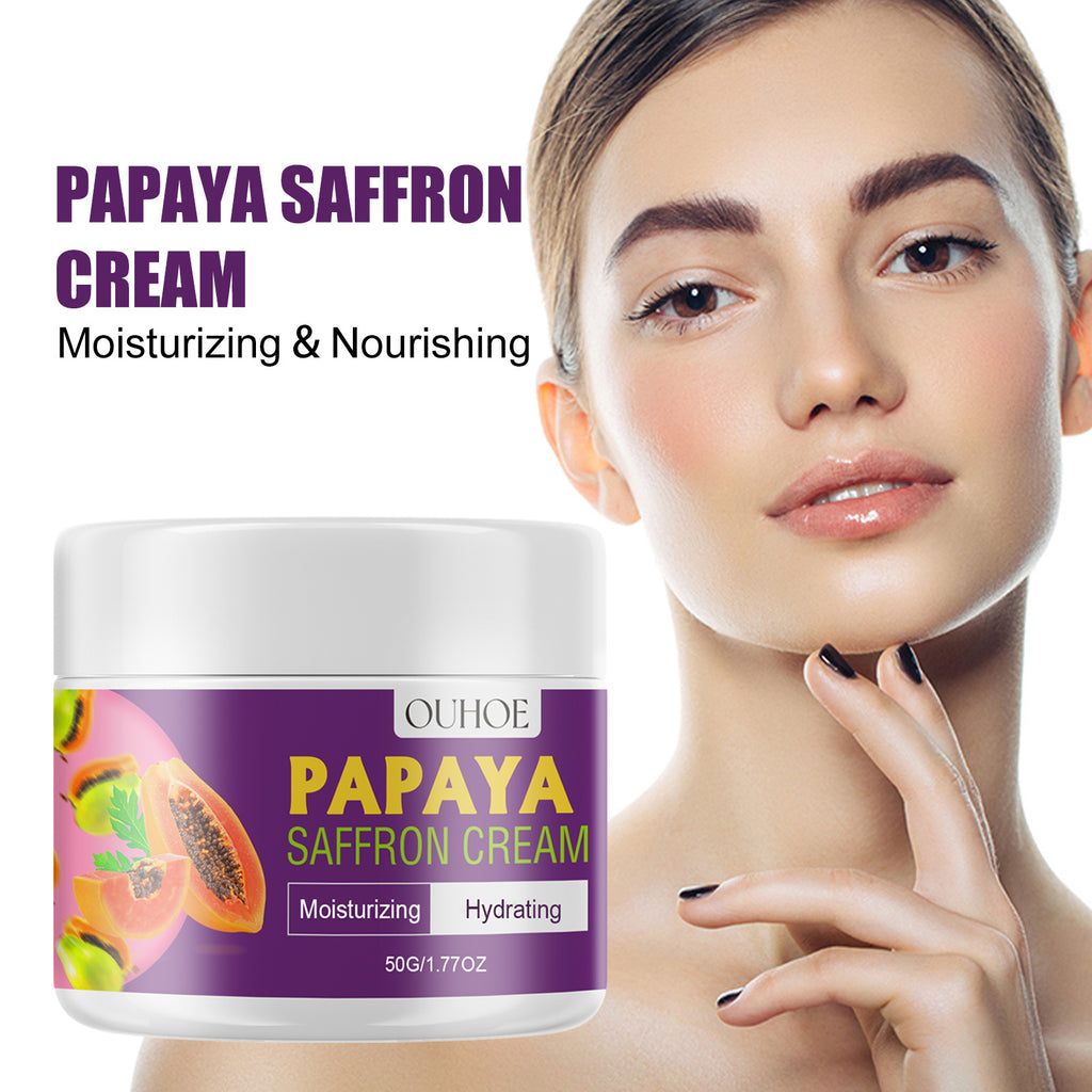 Papaya Saffron Cream, Anti-Wrinkle Firming Moisturizing Skin Anti-Aging Fade Reddish Skin Creams