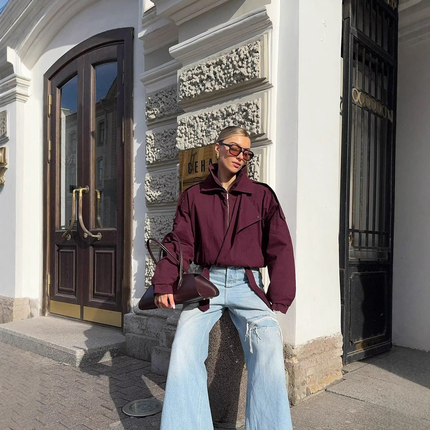 Fashion Casual Double Collar Jacket for Women